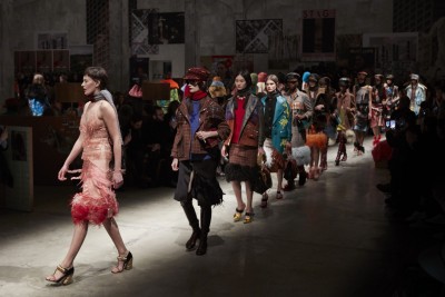 Prada Finale, Winter 2017 Finale der Prada Schau Winter 2017.