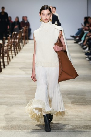 Jil Sander Winter 2020/211 Weisser Rock und Oberteil von Jil Sander Winter 2020/21